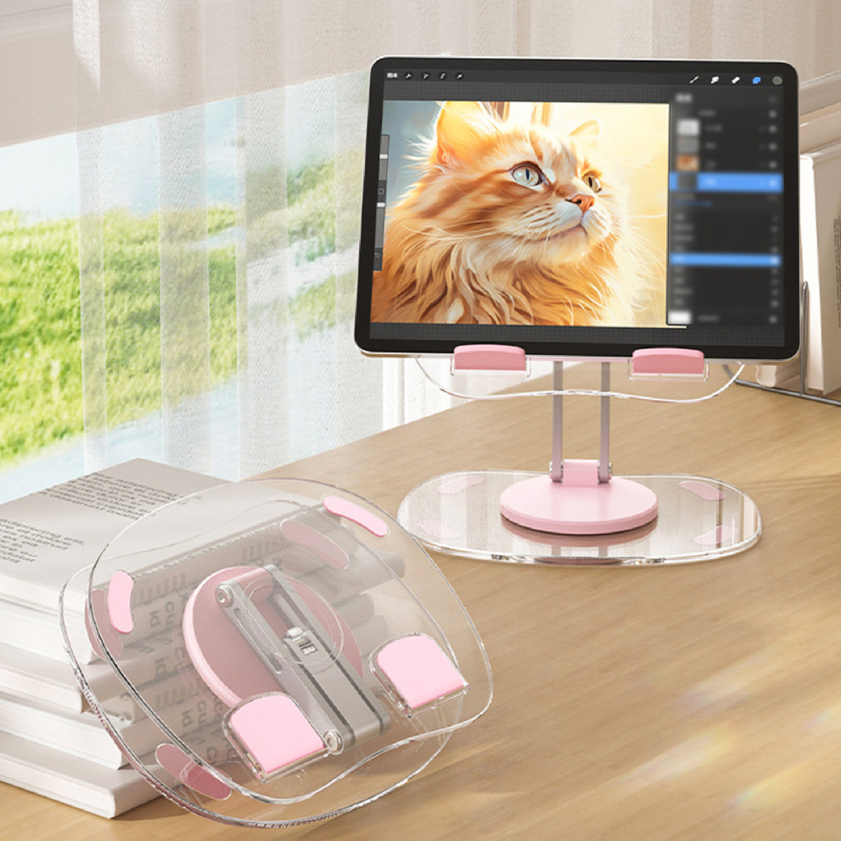 Acrylic All-Purpose Desktop Cell Phone Tablet Stand Holder