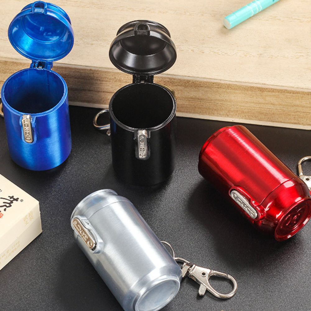 Zinc Alloy Pull-Tab Can Ashtray Keychain