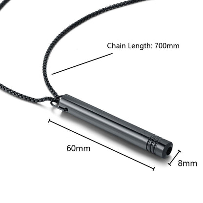 Stainless Steel Whistle Pendant Necklace