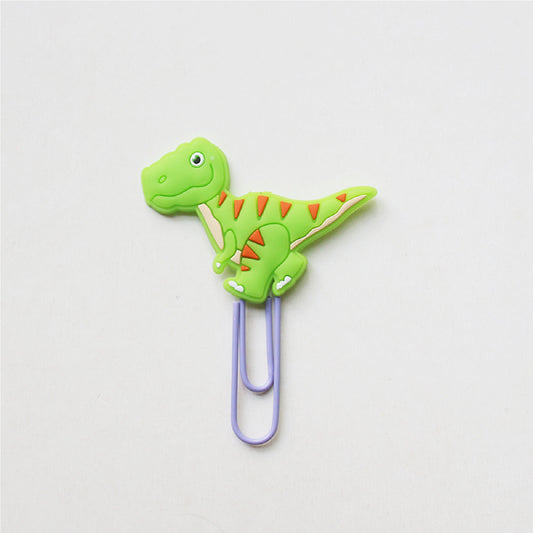 Custom Top Dinosaur PVC Paper Clip Coated Large Clip Paper Clasp