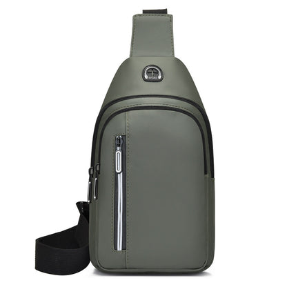 Daily Crossbody Bags Sling Backpack Oxford Chest Bag With Earphone Hole