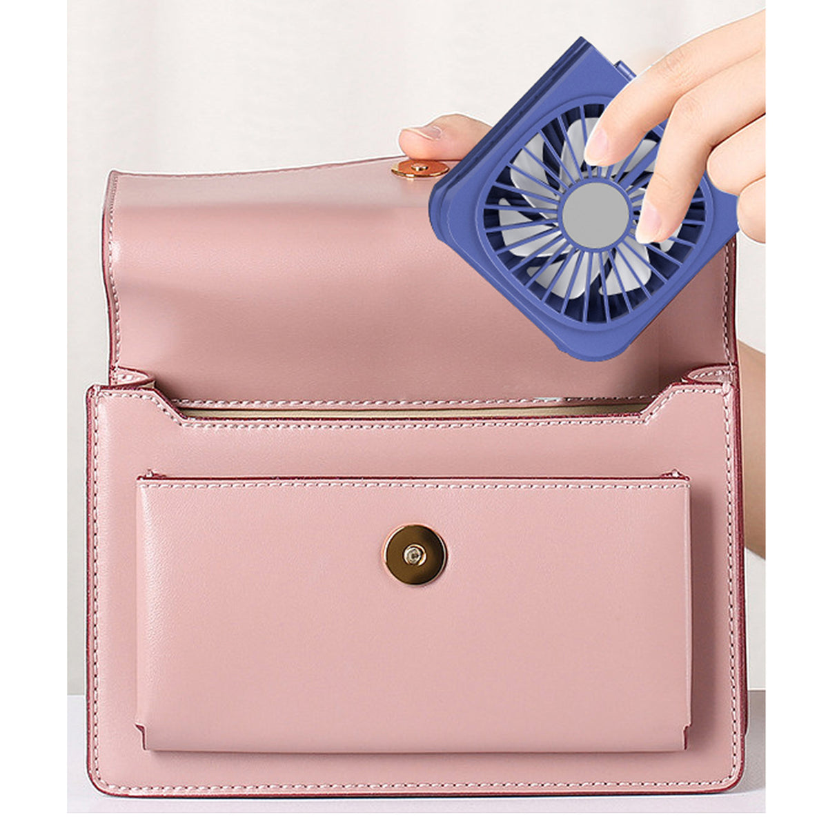 Portable Neck Fan Mini Quiet Handheld Personal Foldable USB Rechargeable Fan