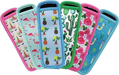 Full Printing Ice Pop Sleeves Neoprene Popsicles Holders Bags Reusable Popsicles Covers