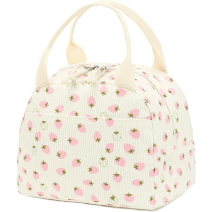 Corduroy Printed Handheld Lunch Tote Bag