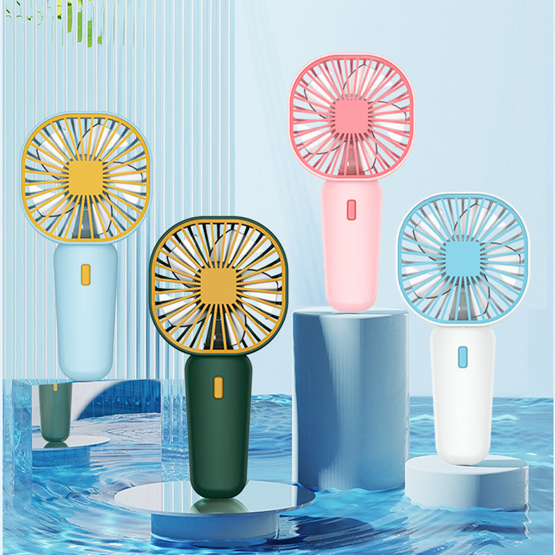 Rechargeable Mini Handheld Fan Phone Holder With Adjustable Wind Speed
