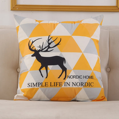 Full Printed 15.8 x 15.8" Premium Square Polyester Short Plush Throw Pillowcase W/Hidden Zipper