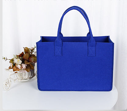 Felt Tote Bag Large Capacity Grocery Bag Portable Reusable Bag with Handle ( Small )