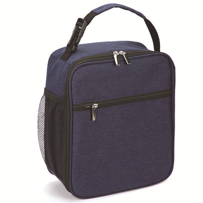 Large Capacity Oxford Lunch Tote With One Side Mesh Pocket