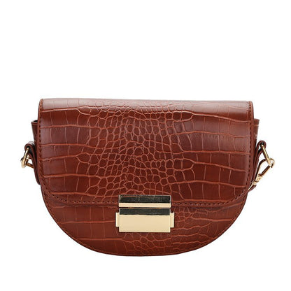 Women's Mini Alligator Print Crossbody Flap Closure PU Leather Shoulder Bag W/Adjustable Strap