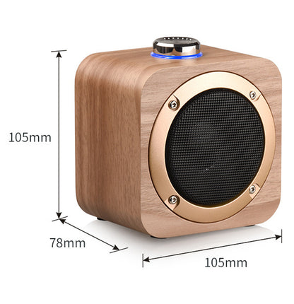 Portable Wood Knob Control TWS Wireless Speaker