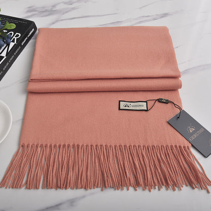 Unisex Long Knitted Plain Scarf - Warm Autumn And Winter Scarf - Tightly-Knitted