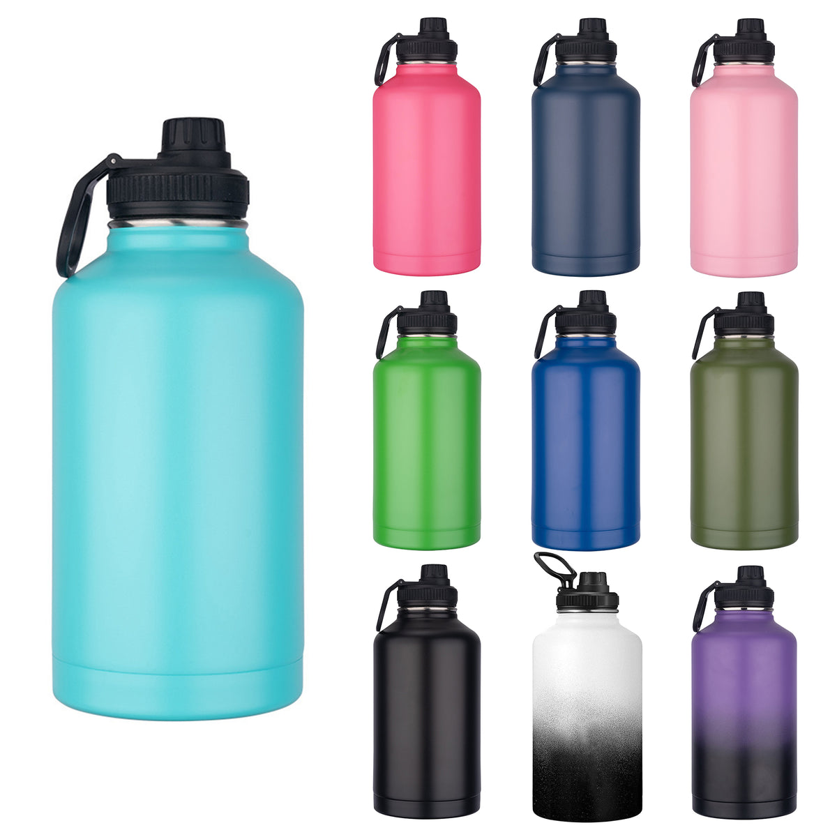 64 oz. Large Capacity Stainless Steel Vacuum Water Bottle