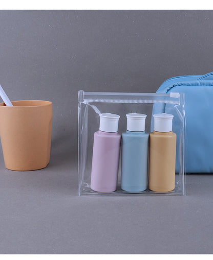 Custom Size 8 mil Thickness PVC Zippered Cosmetic Stand Up Bag Toiletry Makeup Bag Organizer Pouches
