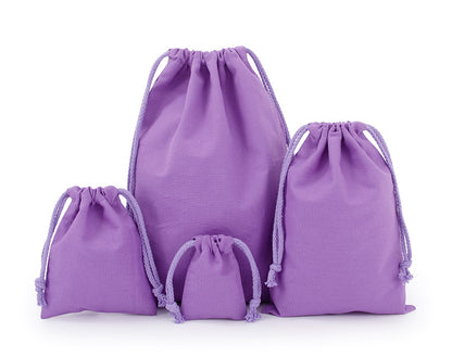 Custom Colorful 8 Oz Cotton Canvas Cloth Drawstring Bags Jewelry Wedding Candy Gift Bags