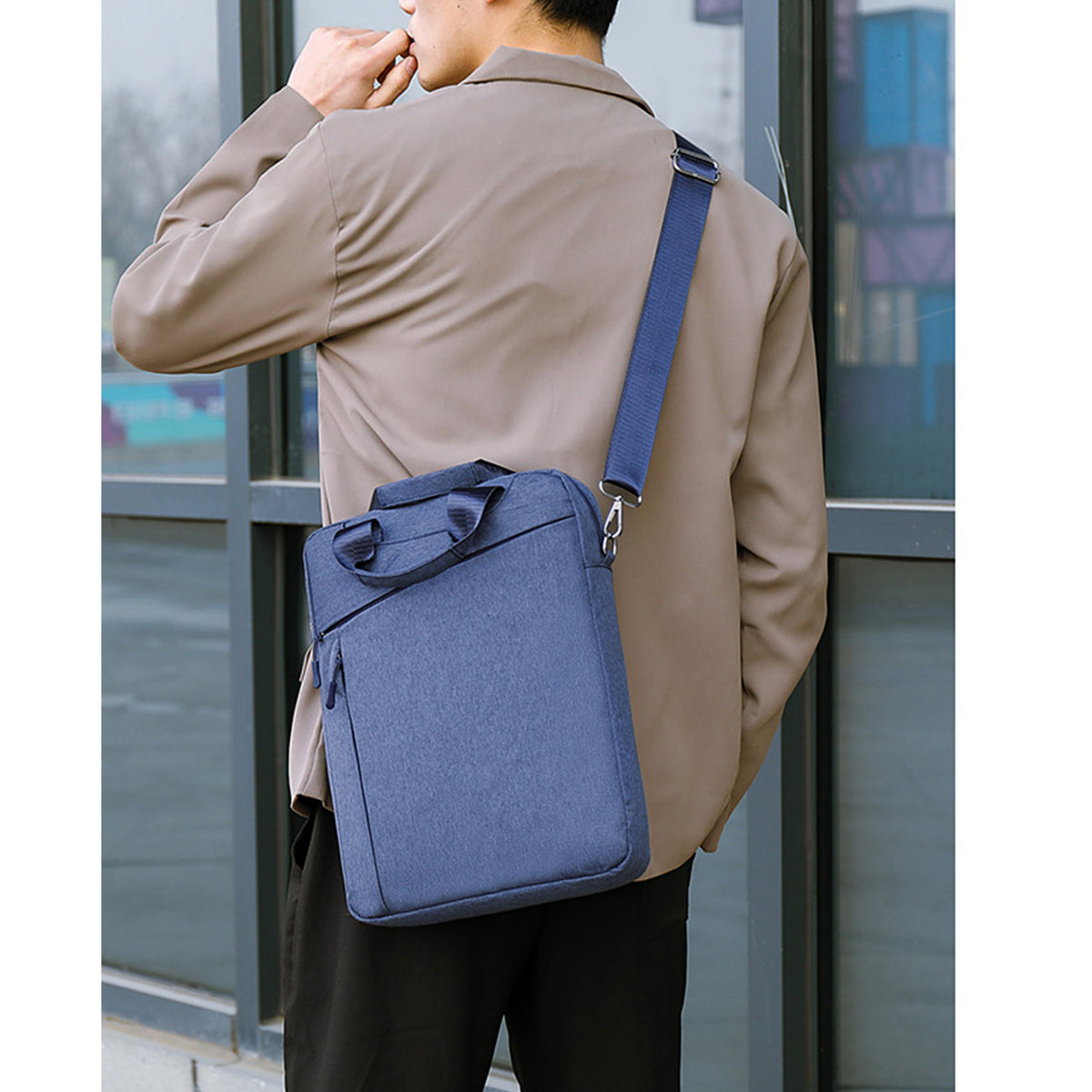 15" Laptop Bag Office Briefcase Laptop Sleeve With Carrying Handle With Shoulder Strap