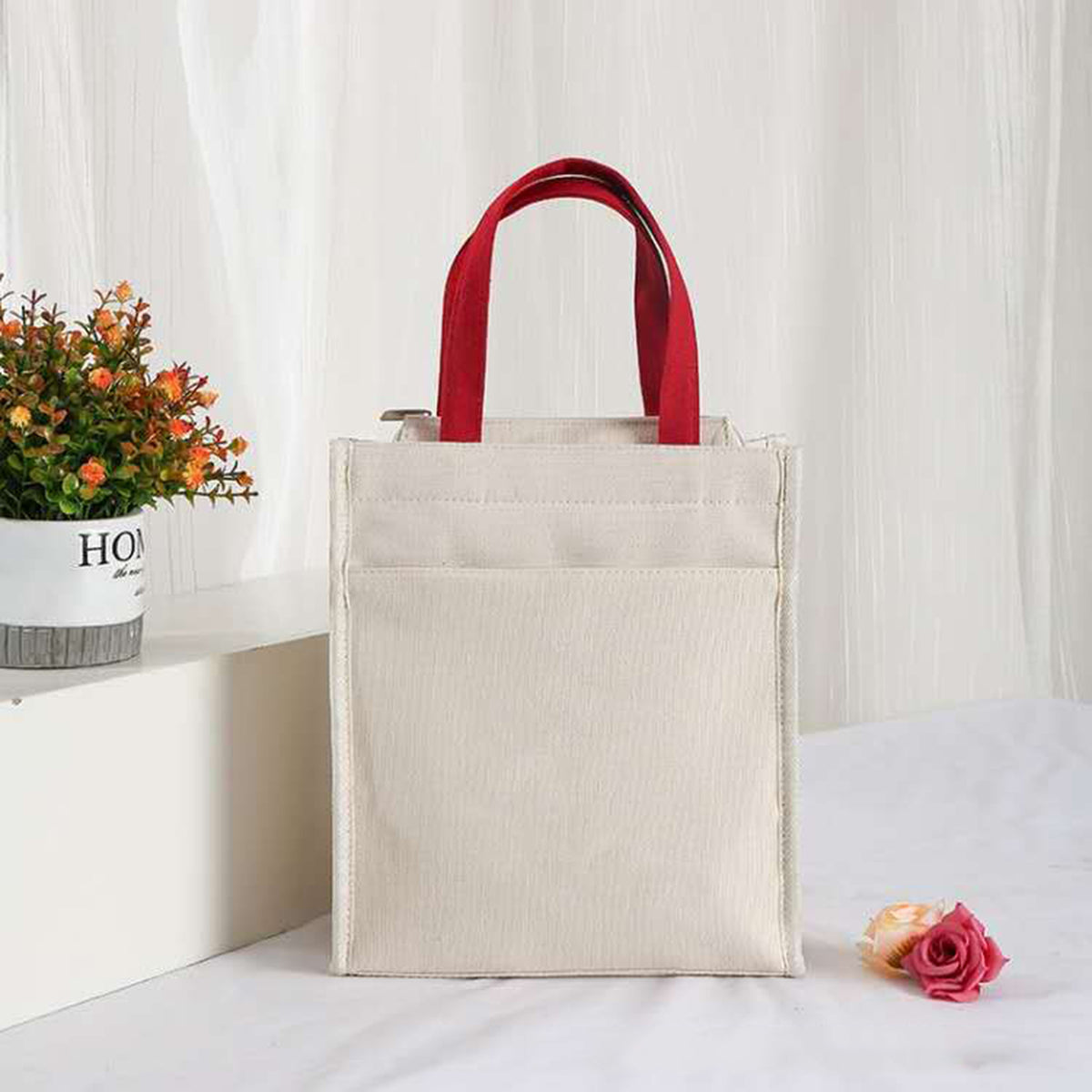 Lunch Carry Bags Tote Handbag Canvas Shopping Bag