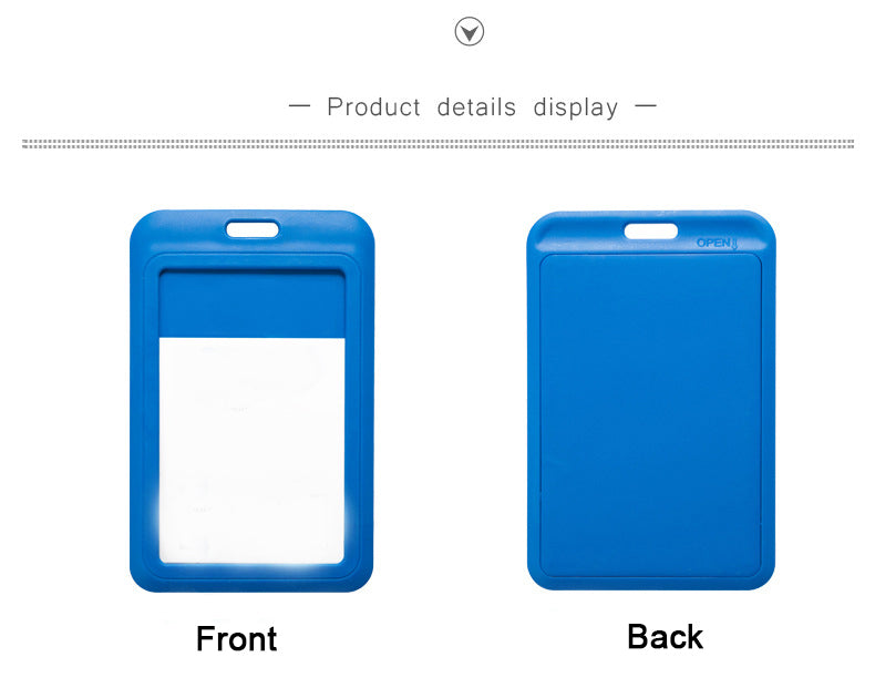 Custom Plastic Vertical Badge Holder w/Lanyard