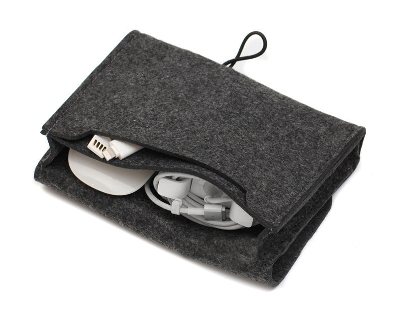 Mini Small Felt Purse Organizer Handbag Pocketbook Handle Bag