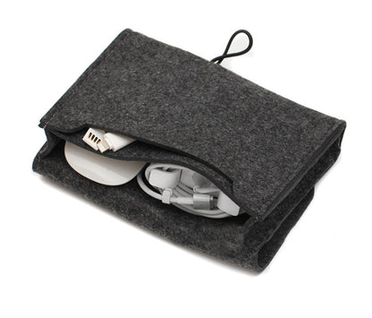 Mini Small Felt Purse Organizer Handbag Pocketbook Handle Bag
