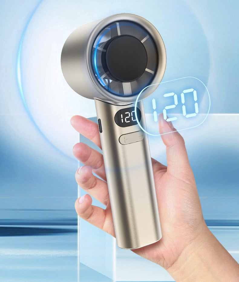 Mini Handheld Fan WIth Battery Display Rechargeable Personal Ultra Quiet Portable Fan