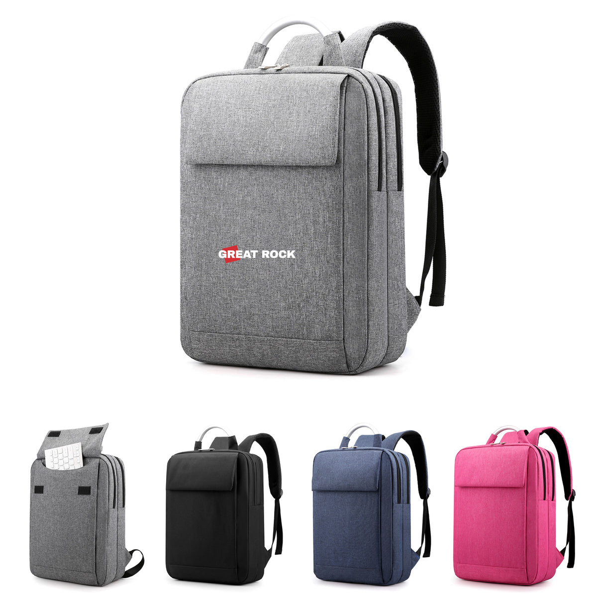 15.6" Laptop Backpack Business Backpack Outdoor Backpack With Metal Carrying Handle