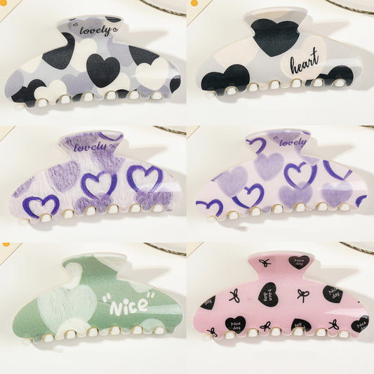 UV Full Color Printing Hair Claw Clips