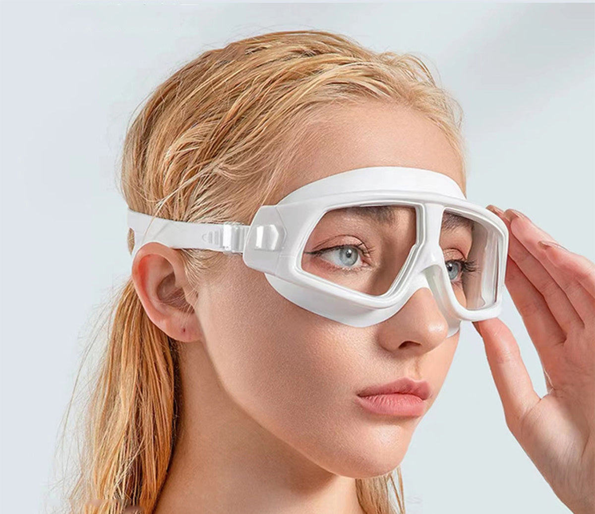 Adult Silicone Large Frame Anti-Fog Swimming Diving Goggles Swimming Goggles