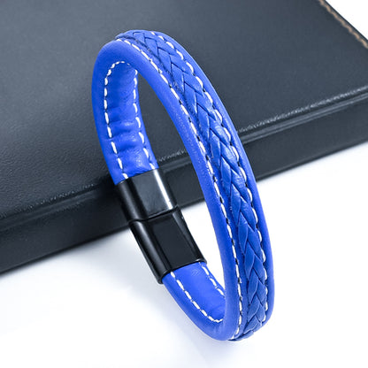 PU Fashion Woven Wristband for Man