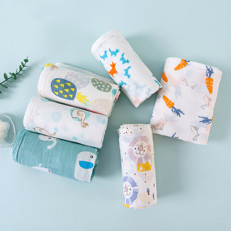 Full Color Imprint Premium Muslin Baby Wrap Swaddle Blanket