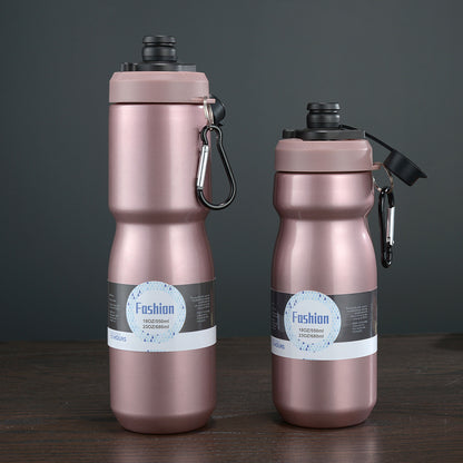 18 Oz./550ml 304 Stainless Steel Vacuum Thermos Cup Outdoor Sports Portable Bike Riding Water Bottle
