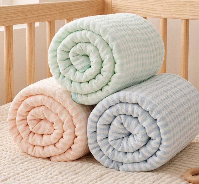 Soft 6-Layer Wash Cloths Muslin Towel Baby Bath Towel Burp Cloths Baby Toddler Blanket 43"x 43"