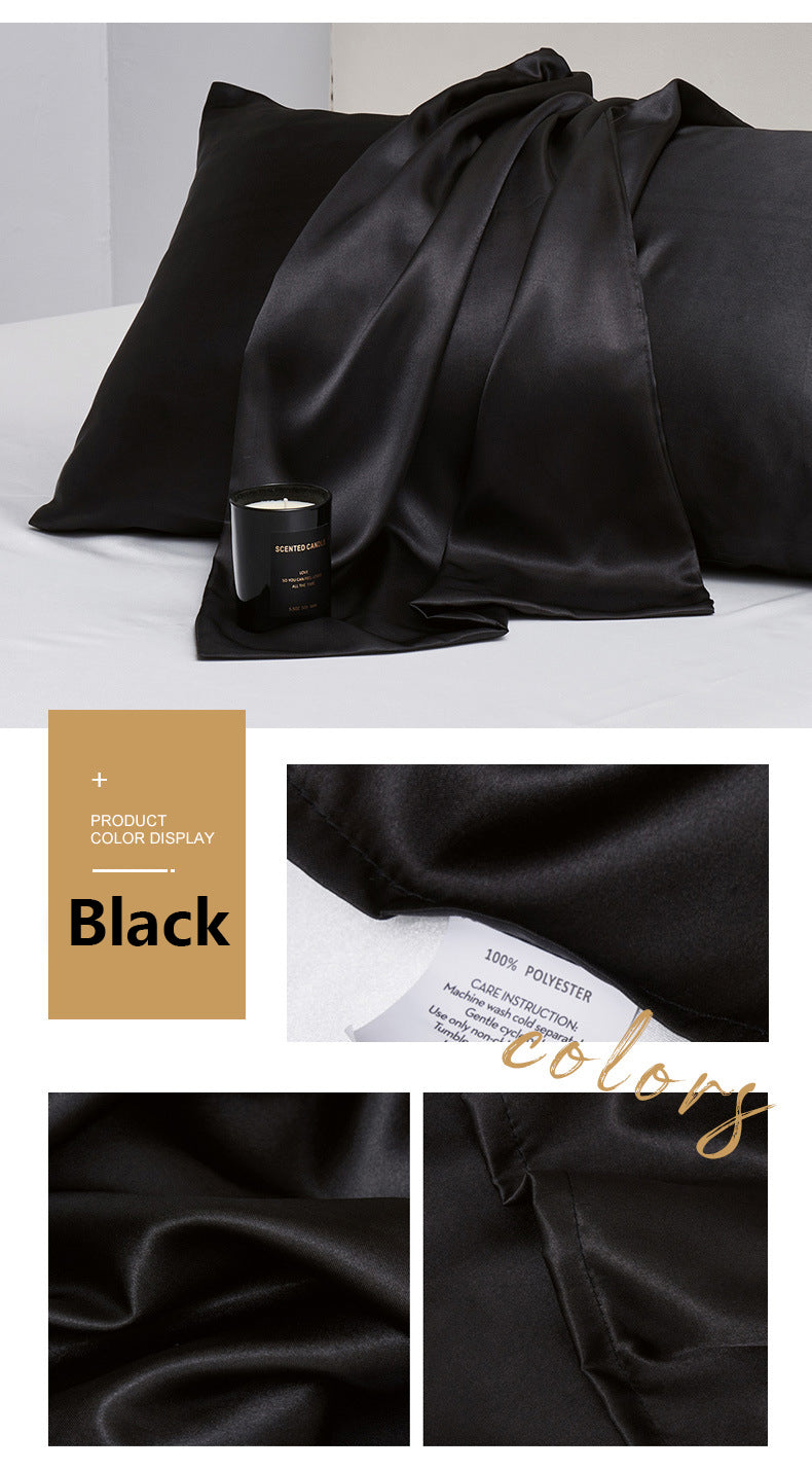 20 x 54" Premium Square Satin Silk Throw Pillowcase Body Size Pillow Cover With Hidden Zipper