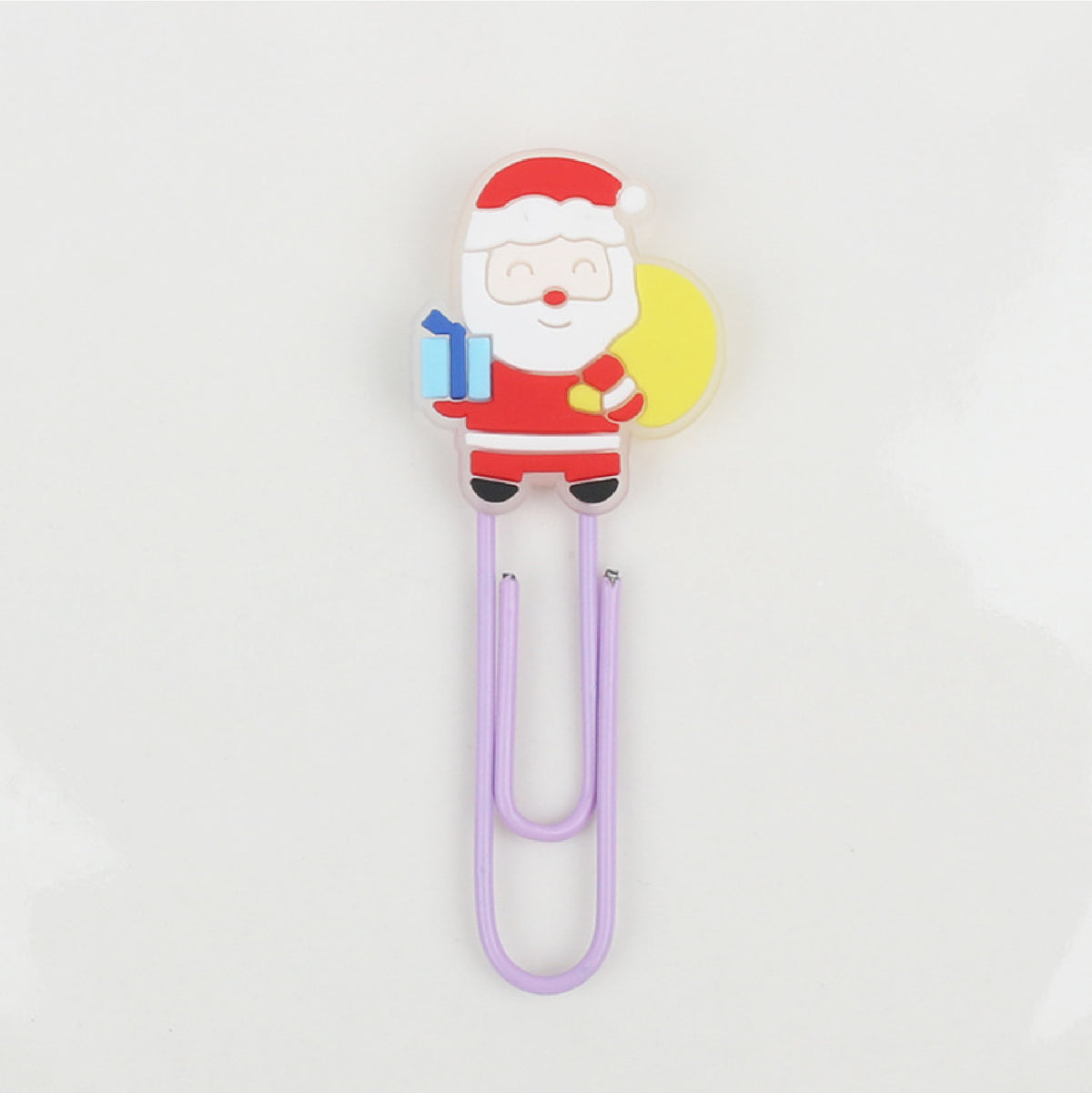 Dark Luminous Charm Christmas Santa Paper Clip Custom Shaped Bookmark Paper Clasp Noctilucent Charm