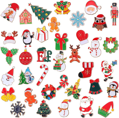 Christmas Enamel Lapel Pins Brooch Pin Badge Christmas Tree Snowman Holiday Cartoon Backpack Pin