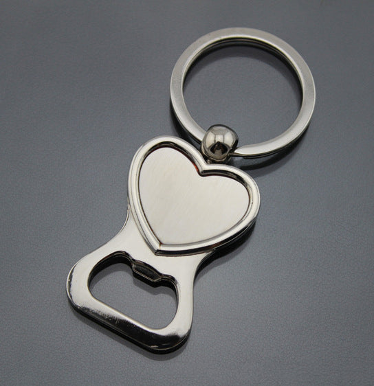 Heart Shaped Bottle Opener Key Tag