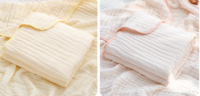 Soft 6-Layer Wash Cloths Muslin Towel Baby Bath Towel Burp Cloths Baby Toddler Blanket 43"x 43"