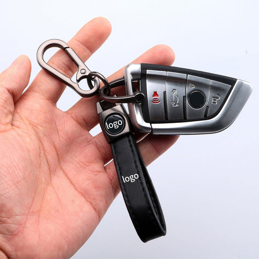 Leather Car Key Ring Metal Car Key Ring Replacement Logo Car KeyRing