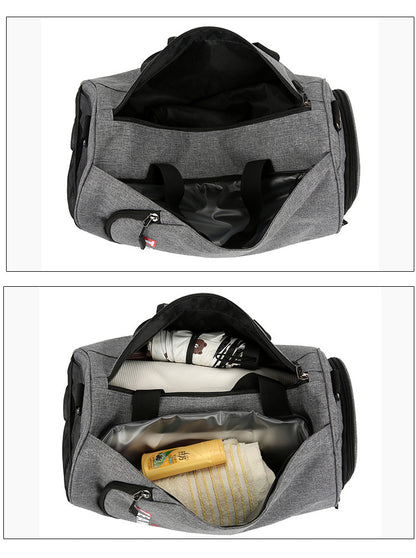 Wet and Dry Separated Nylon Tote Bag Swimming Bag Gym Bag for Beach/Fitness/Travel