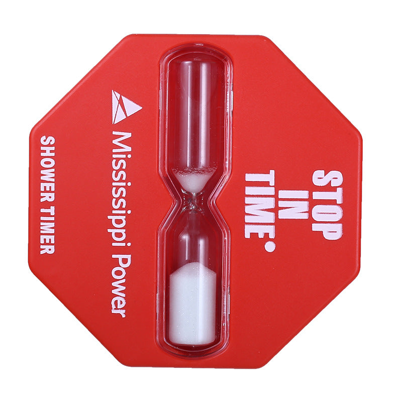 5 Minutes polygon shape Shower Hourglass Shower Timer Sand Timer W/ Sucker