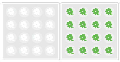 16Pcs / Sheets Sunburn Alert Sticker Four-leaf Clover Detection Reminder UV Stickers for Sunscreen