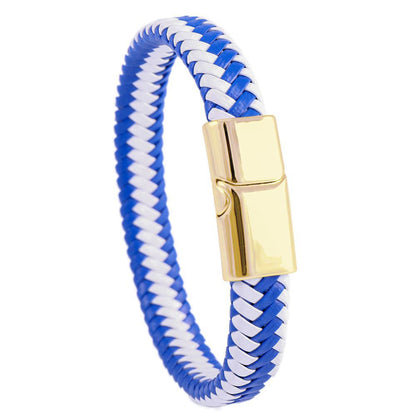 Leather Bracelet with Matel Closure