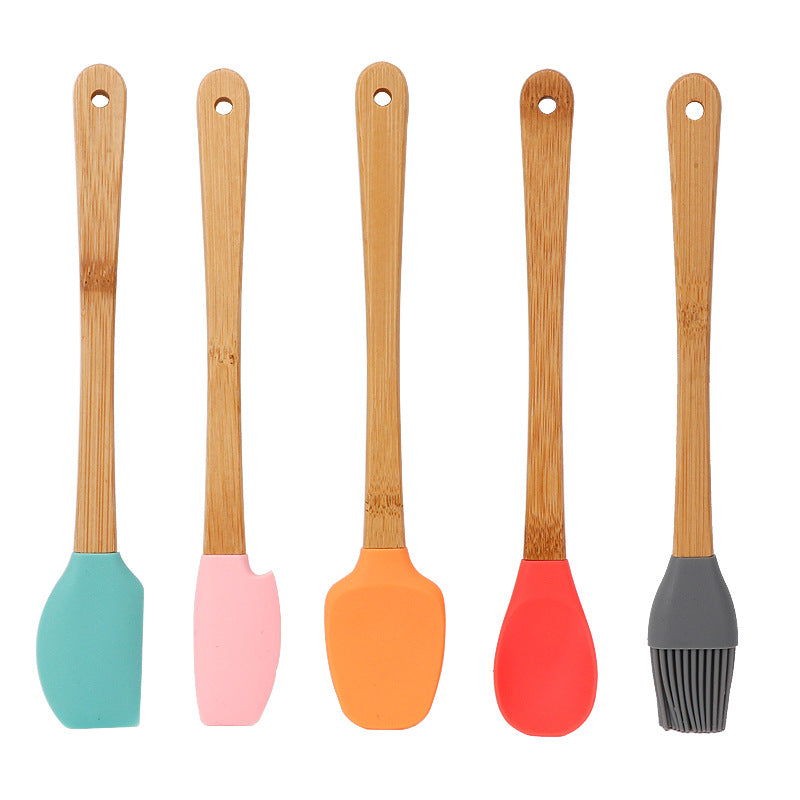 Kids Silicone Cooking Utensil Set - 5-Piece Safe Kitchen Tools