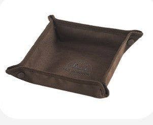 11.8'' x 11.8'' Foldable Canvas Collapsible Storage Tray, Portable Desktop Organizer