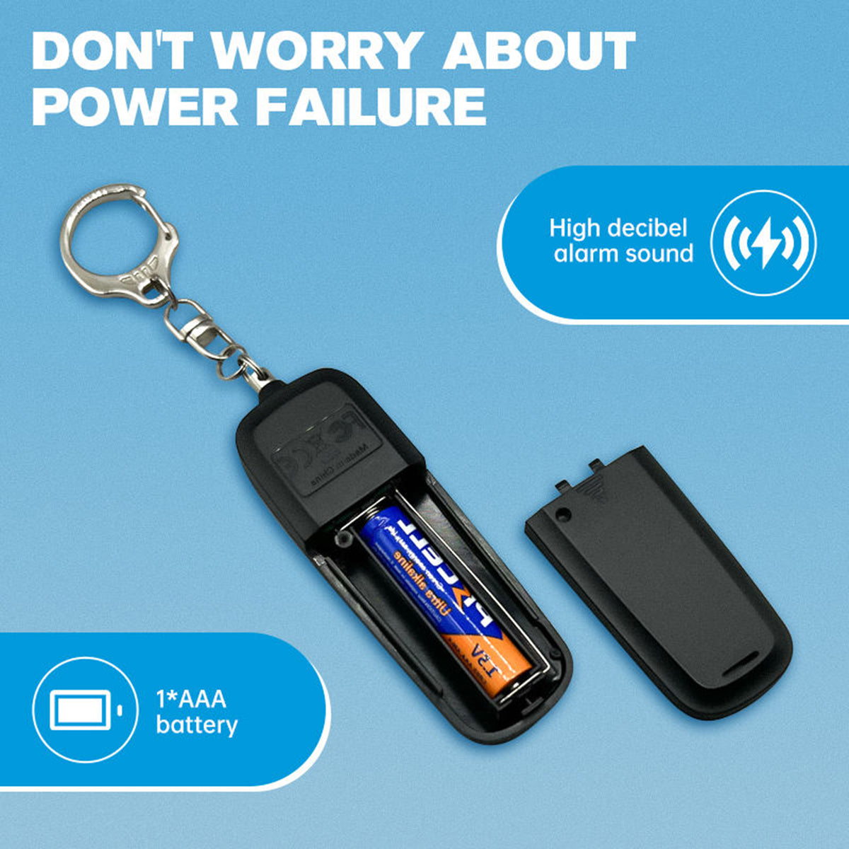 Portable Personal Alarm Key Chain Self Defense Safety Accessories For Women