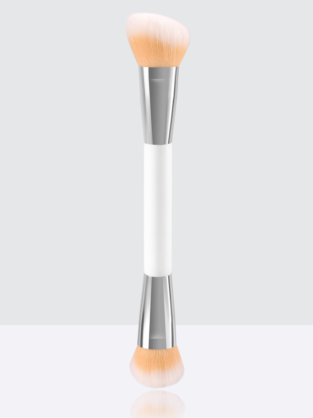 Double Ended Foundation Makeup Brush For Liquid, Cream, Blending, Buffing, Concealer