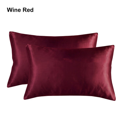 20 x 36" Premium Square Satin Silk Throw Pillowcase - Envelope Closure