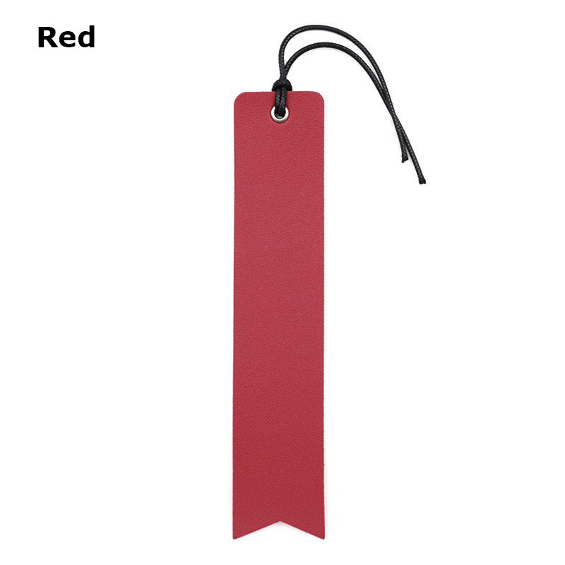 PU Leather Bookmark Classic Stitched Bookmark Page Markers Reading Gifts W/ Wax Rope