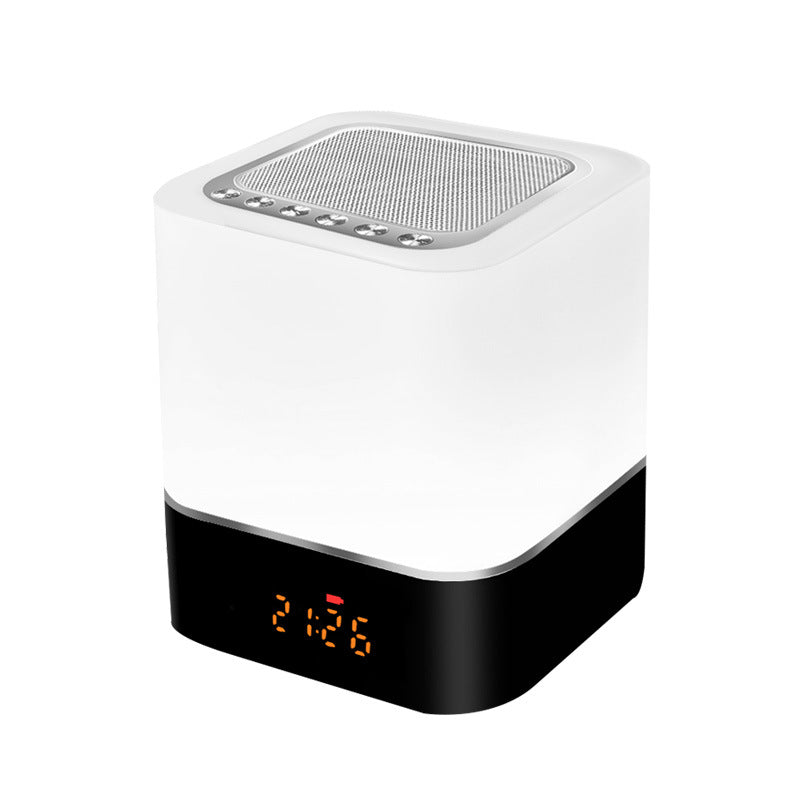 1200 mAh Colorful Touch Sensor Night Lamp Speaker LED Radio Alarm Clock Wireless Speaker