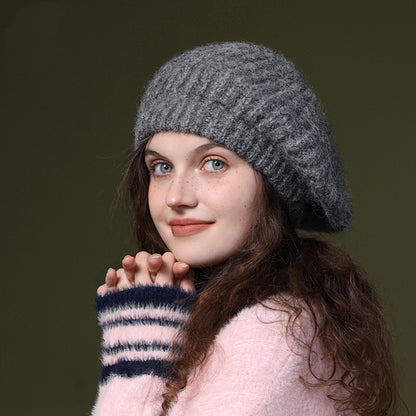 Beret Hat for Women, French Style Beanie Winter Fashion Warm Knit Cap