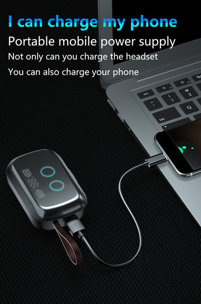 TWS Earbuds W/600 mAh Power Bank And A LED Light